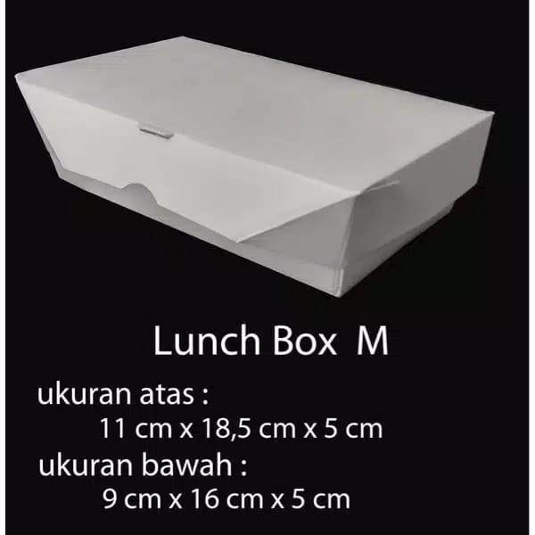 100pcs Paper lunch box Tutup 100pcs uk M food tray makan kotak makan Surabaya