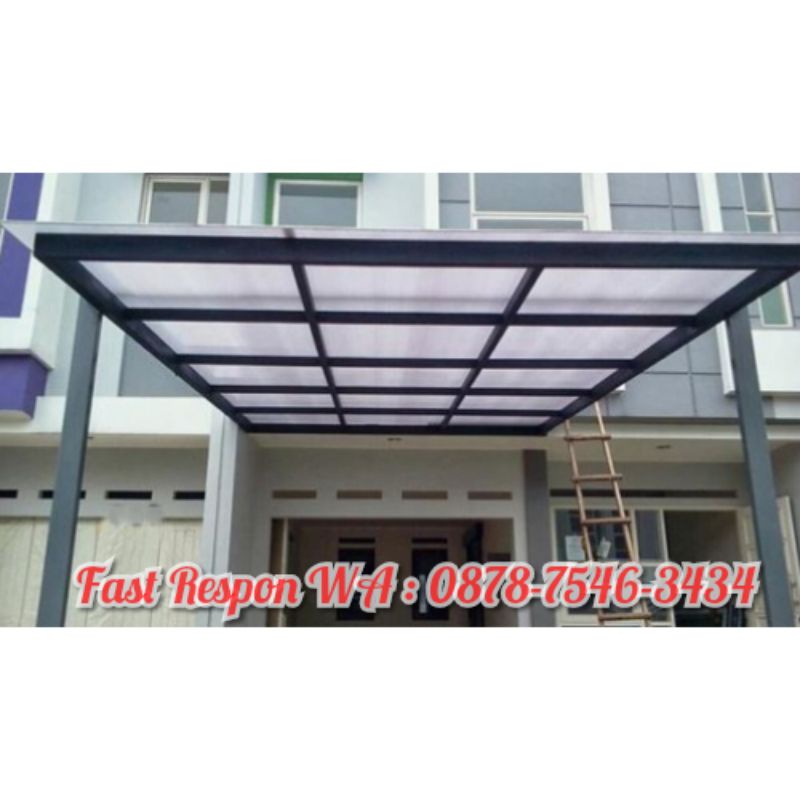 Kanopi / Canopy Rumah Minimalis / Atap Spandek Pasir / Atap Alderon Murah Berkualitas