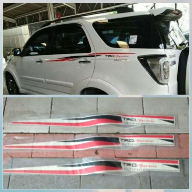 Stiker samping Rush TRD