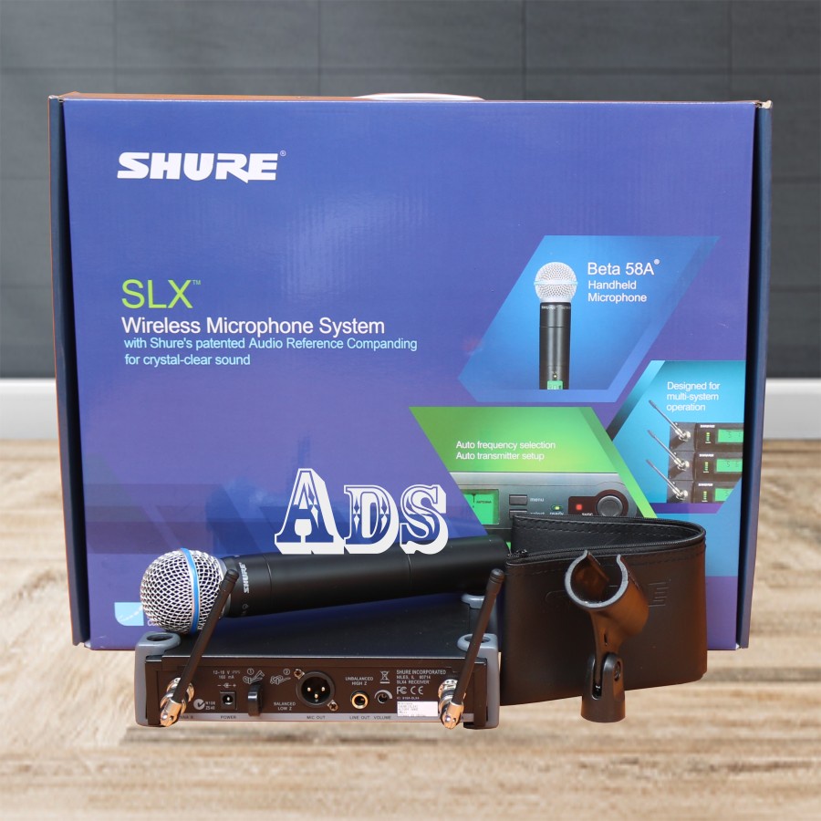 Jual Mic Wireless SHURE SLX4 shure SLX 4 Beta 58 ( Single Mic