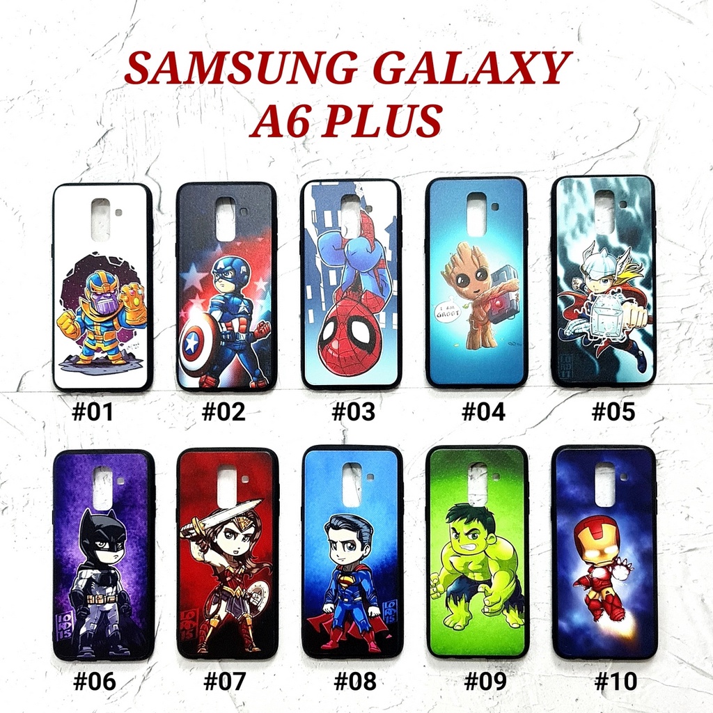 SAMSUNG A510 A520 A5 2016 2017 A6 2018 A6 PLUS A750 A7 2018 - MINI HERO SoftHard Case Marvel Cartoon