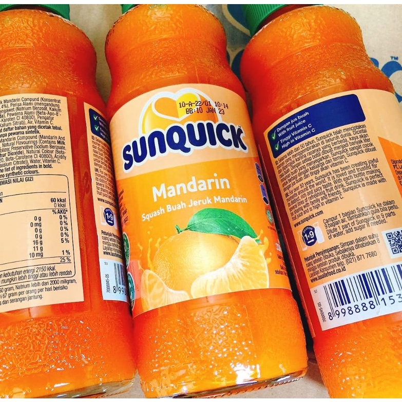 SUNQUICK Mandarin Squash Konsentrat Sirup Jeruk Mandarin 330 ml