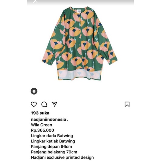 preloved blouse tunik by NADJANI                                       no benang jarum buttonscarves