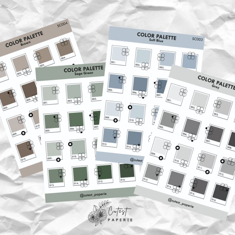 

COLOR PALLETE STICKER / STIKER WARNA AESTHETIC JOURNAL DECO PASTEL SOFT