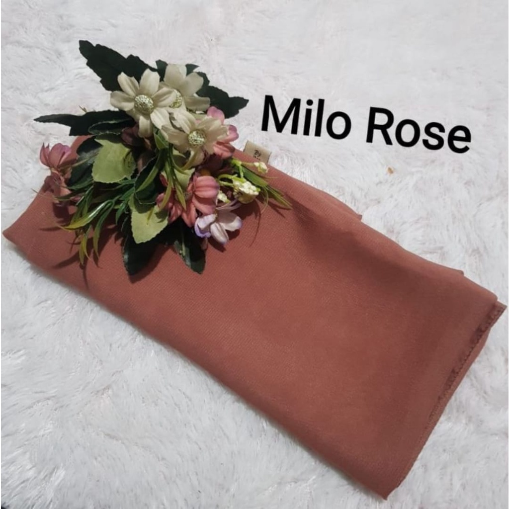 Diskon Segi Empat Polos / Bella Square Part 3 / Jilbab Segi Empat Finey / Bella Square Premium-Milo Rose