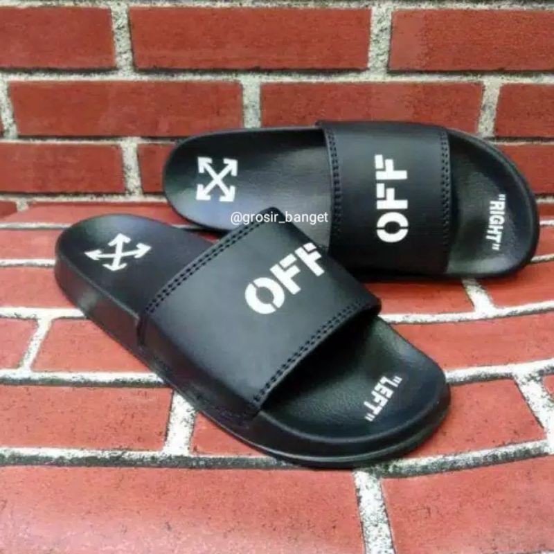 Sandal Slop Pria Anti Slip, sandal Off-WHITE, Sandal Vans CHECKERBOARD sandal Off WHITE Sandal slide