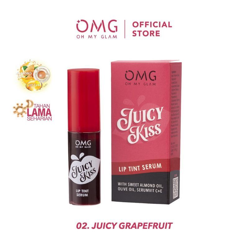 OMG OH MY GLAM Juicy Kiss Lip Tint Serum 5.3gr - Liptint OMG