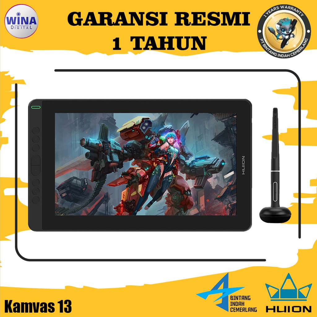 Pen Display Huion Kamvas 13 Pen Tablet Drawing Display Garansi Resmi