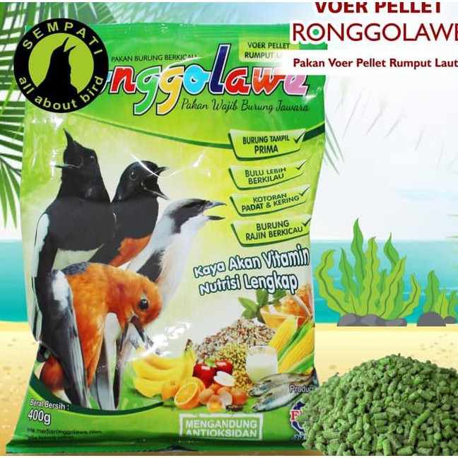 Pakan Burung Anis Murai Cucak Voer Rumput Laut Ronggolawe Ebod