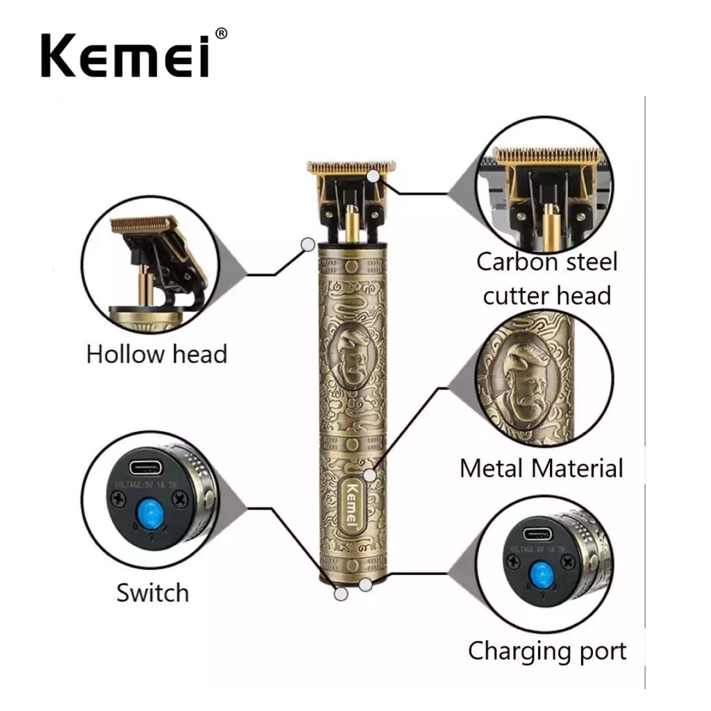 Kemei Alat Cukur Rambut KM 700 D Hair Clipper Professional Barber Trimmer Detailer Elektrik Cukuran Kemei KM 700D