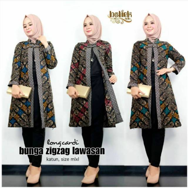 [ TERBARU ] Long Cardi Kelengan Batik Classic Sloka Bolero