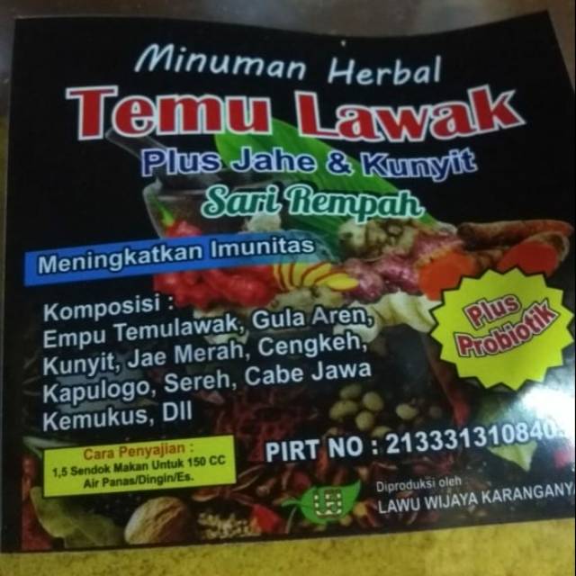 

Jamu Empon Empon Temulawak 500gr