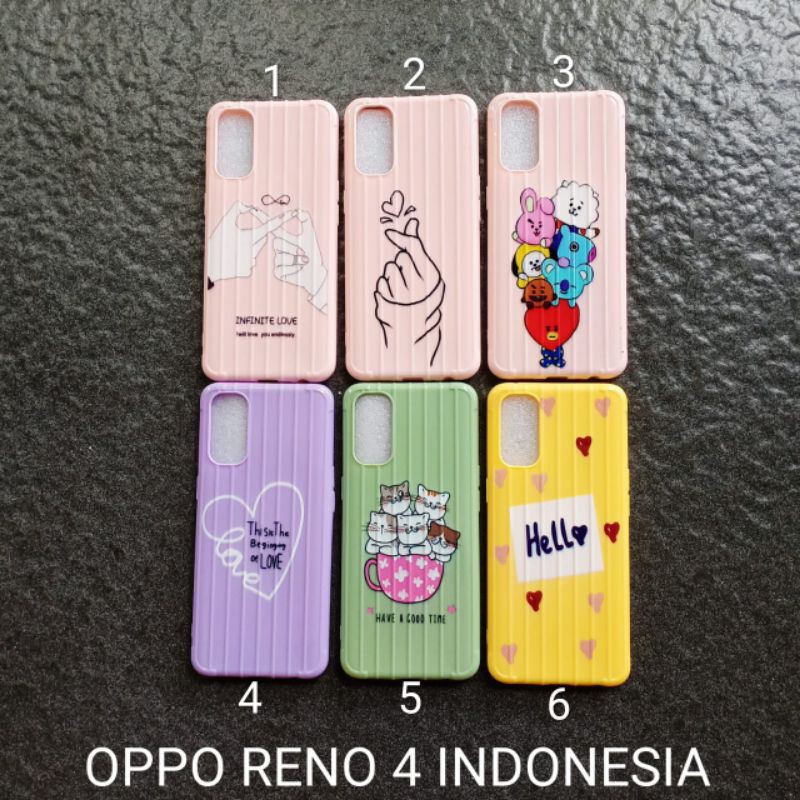 Case gambar Oppo Reno 4 versi indonesia motif cewek ( 2 motif ) soft softcase softshell silikon cover casing kesing housing