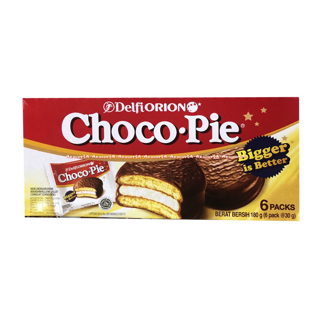 

CHOCO PIE | DELFI ORION CHOCO PIE DARK CHOCOLATE 6X30G | SOFT BISCUITS