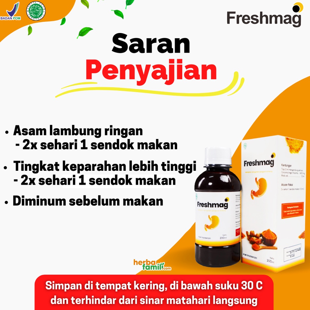 Freshmag - Original Madu Herbal Atasi Magh Kronis Gerd Asam &amp; Infeksi Radang Lambung Penambah Nafsu Makan Lancarkan Pencernaan