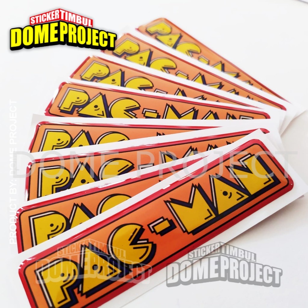 STIKER MOTOR PACMAN Helm Timbul Aksesoris handphone PAC-MAN