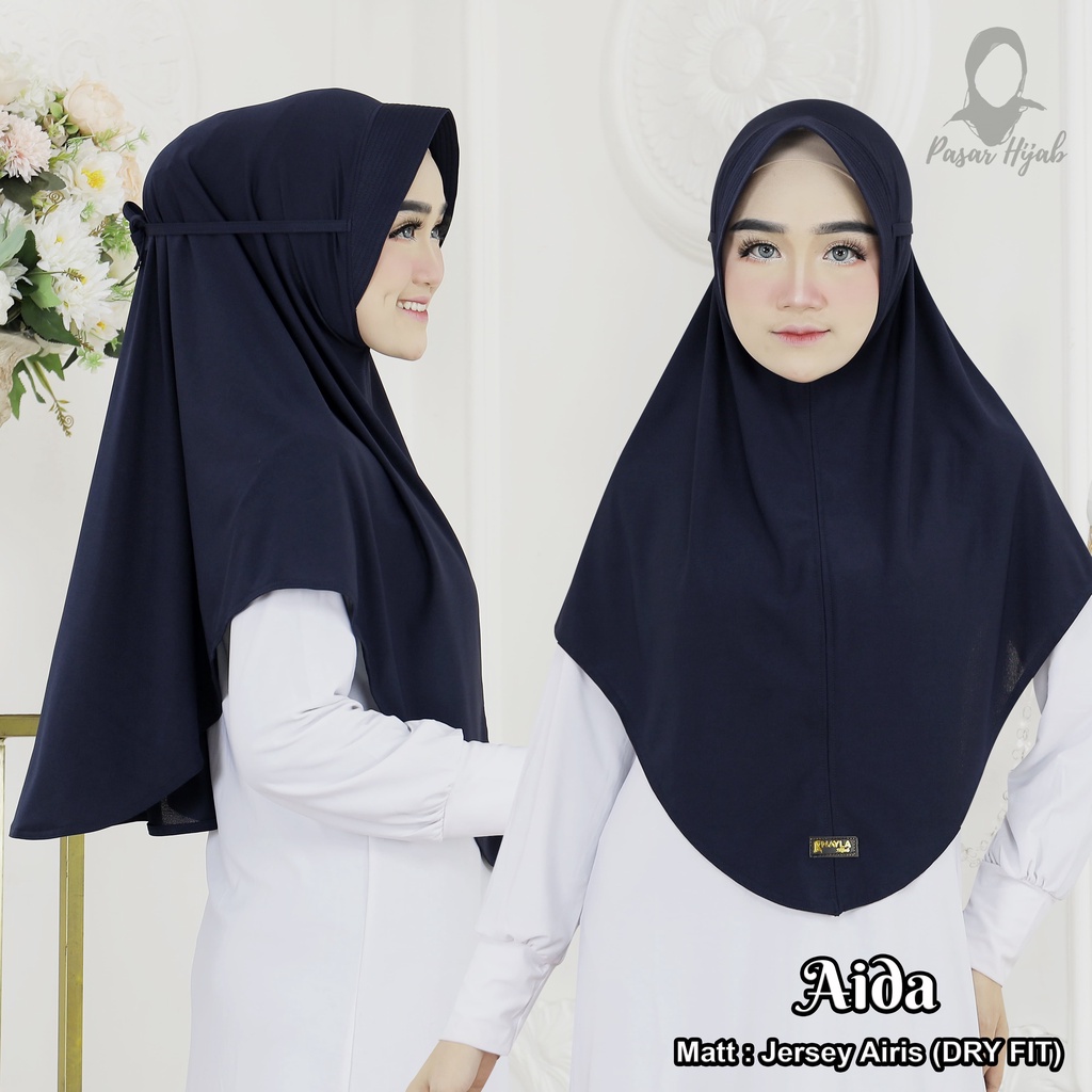 Kerudung Instan Tali Aida Hijab Instan Jersey Airis Dry Fit Jilbab Bergo Termurah Pasar Hija'b