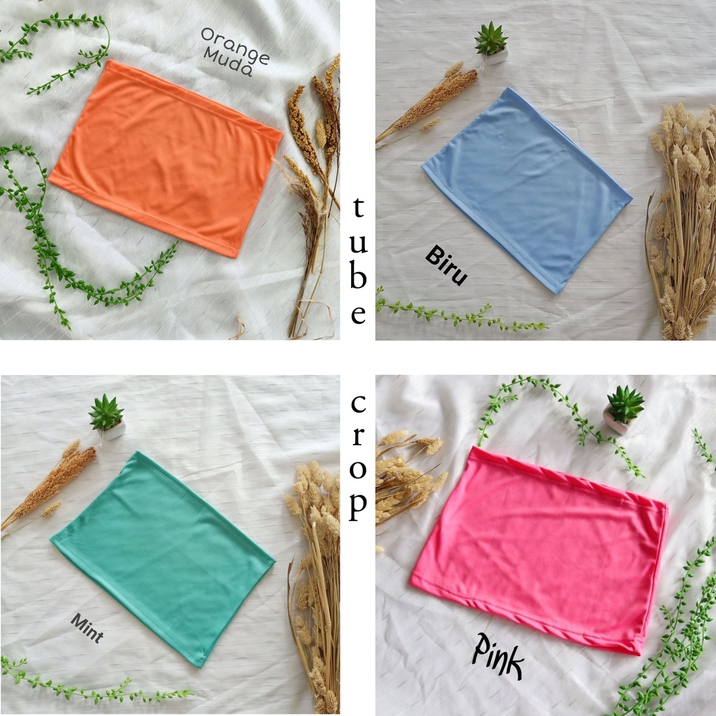 IZANY Tube Crop Top Kemben Wanita Banyak WARNA size L