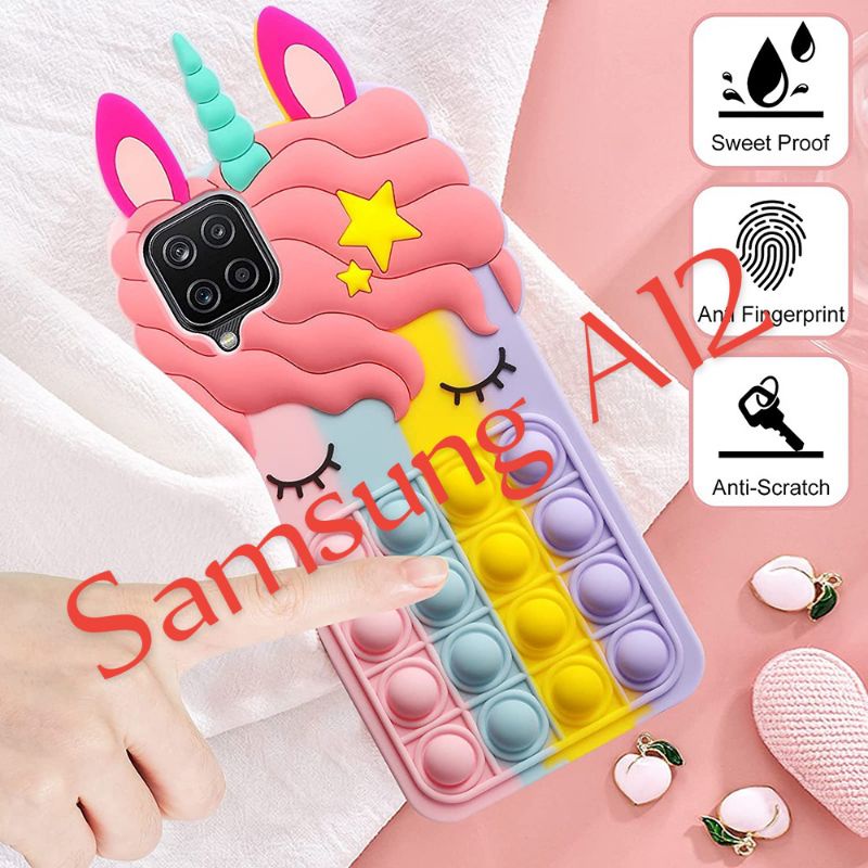 Case Pop it Samsung A12 / M12 Softcase Pop it unicorn Terbaru