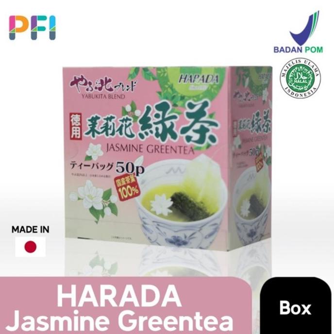 

(BISA COD) Harada Jasmine Green Tea Box 50s NEW Kode 826