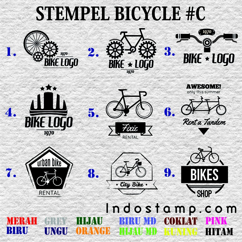 stempel logo  toko sepeda  bicycle shop gowes club design 