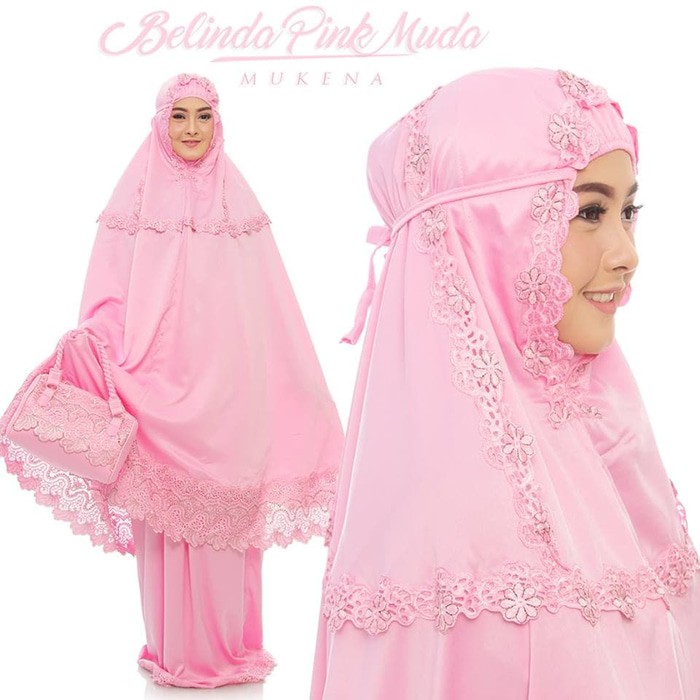 Mukena Semi sutra velvet Belinda Satin Lace Premium