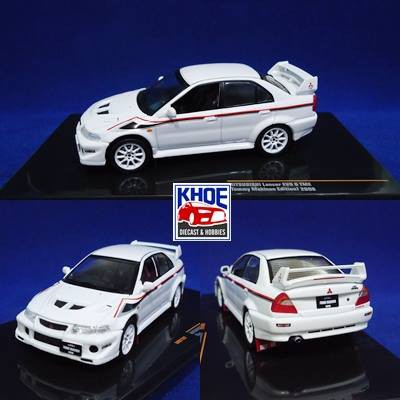 DIECAST MINIATUR MITSUBISHI LANCER EVOLUTION 6.5 TOMMY MAKINEN EDITION SKALA 43 BY IXO MODELS