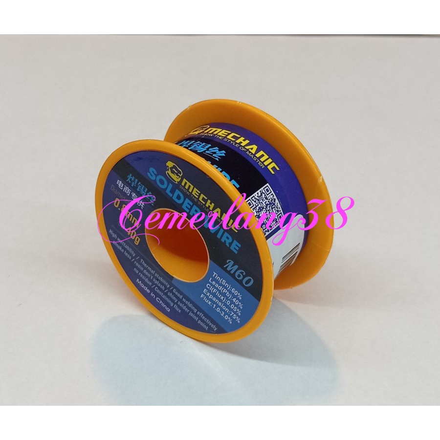 Timah Solder Wire Kawat Solder 0.8 /Timah Gulung Mechanic M60 Original