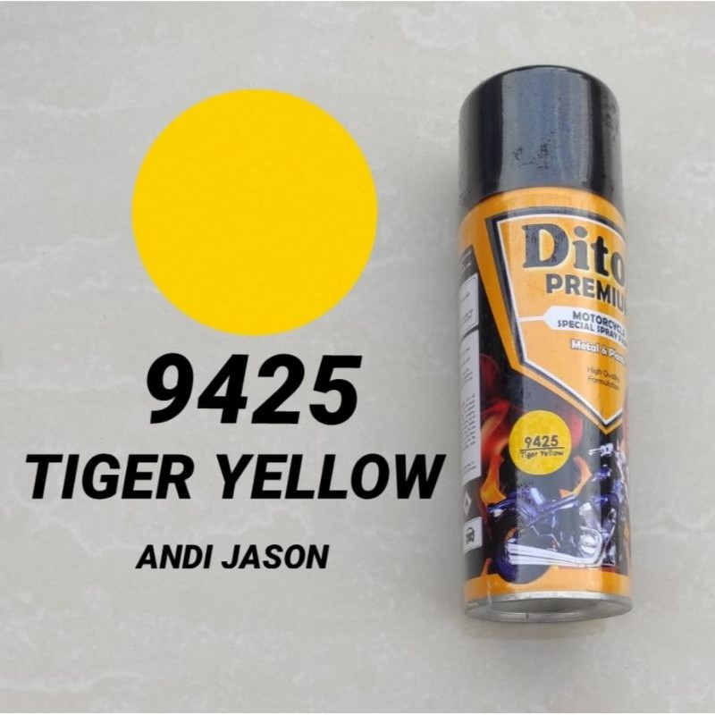 DITON PREMIUM CAT SEMPROT TAHAN BENSIN 400CC NO 9425 TIGER YELLOW