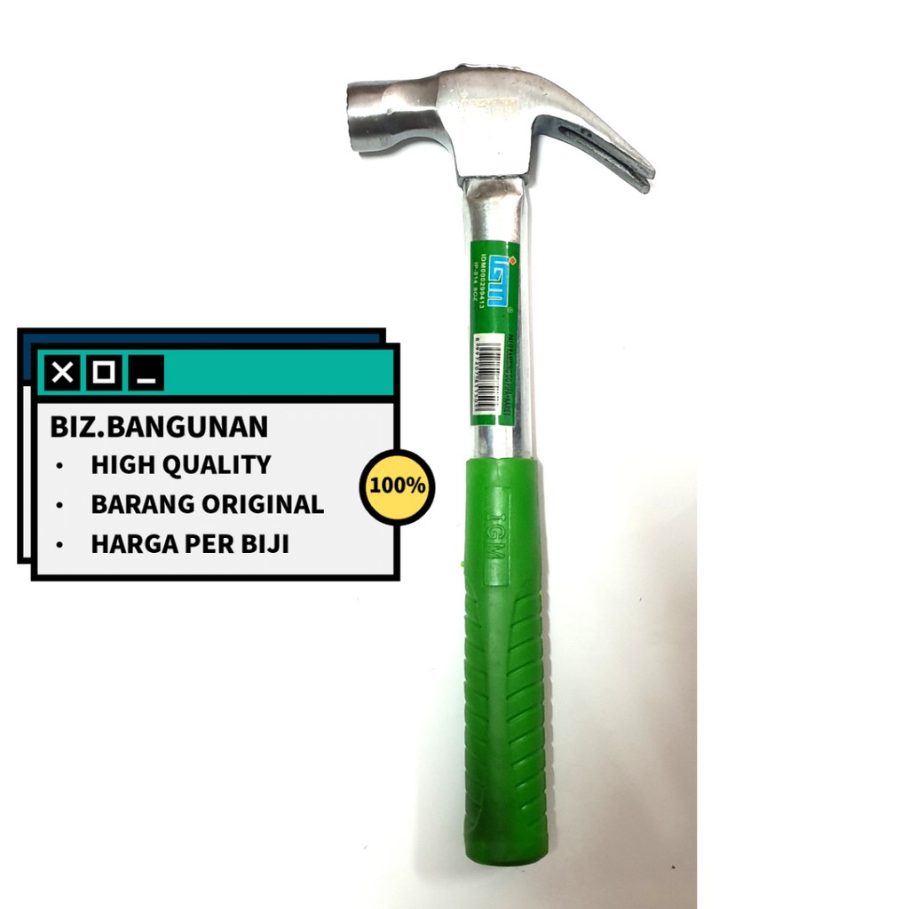 PALU KAMBING PIPA BESI 8 OZ GAGANG KARET IGM MAGNET 8OZ