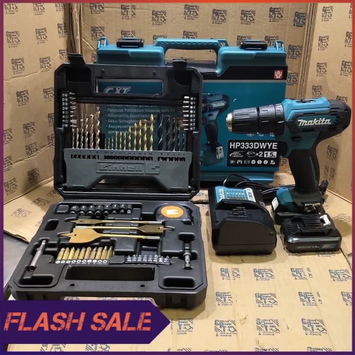 Paket Mata Bor 70pc Mesin Bor Baterai Cordless Drill Makita HP331