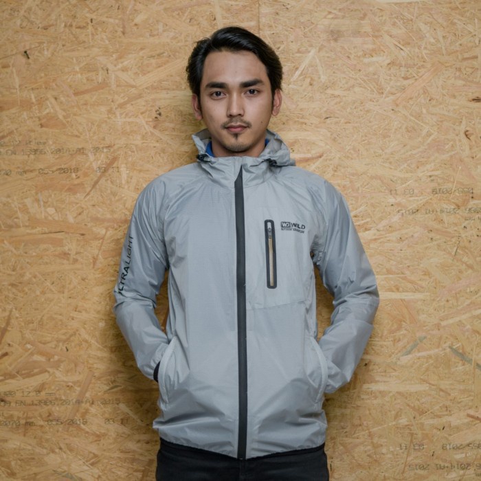 JAKET ULTRALIGHT SERIES LABUAN WILD OUTDOOR 100% waterproof - Silver, XL