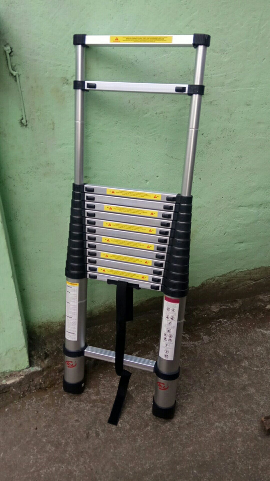 [kode Produk Q82] Tangga Teleskopik 5m Aluminium Single Telescopic Ladder 5 Meter