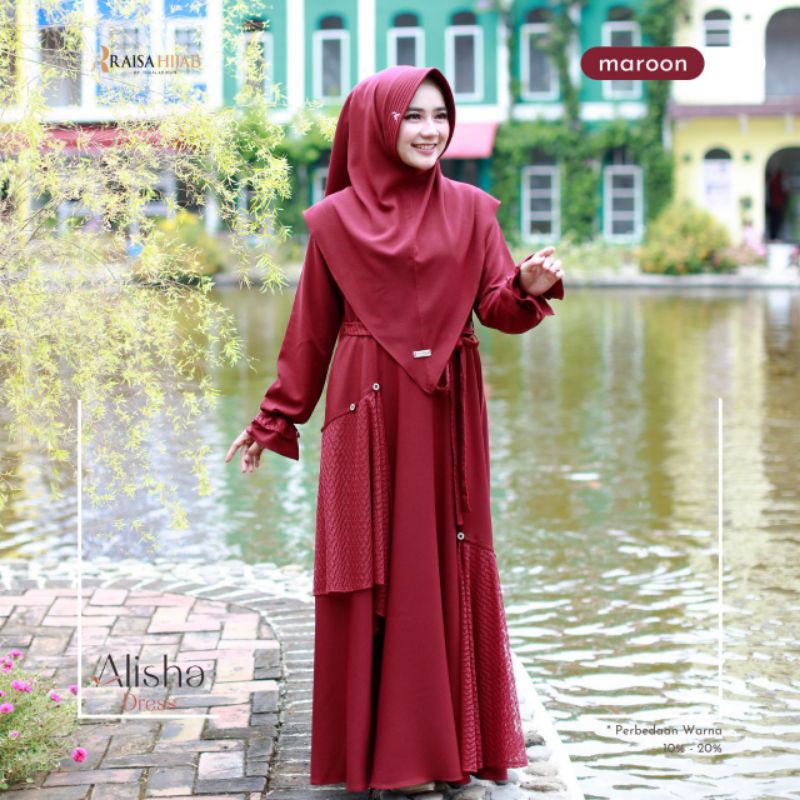 READY SIAP KIRIM ALISHA DRESS BY RAISA HIJAB ORIGINAL