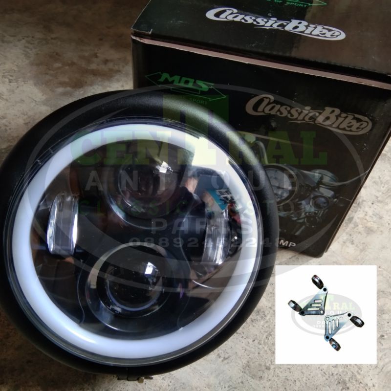 lampu daymaker lampu cb lampu pesek headlamp daymaker 4 sisi hello ring pnp cb gl megapro tiger japs
