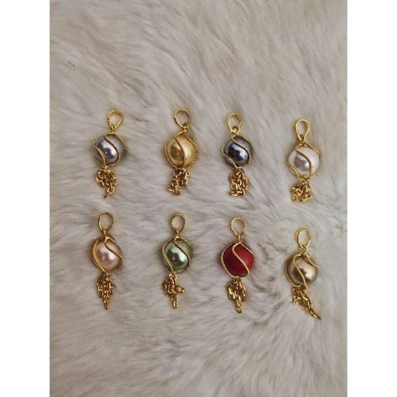 KALUNG LIONTIN MUTIARA EMAS MUDA kadar 15% (kalung+liontin 4 gram)