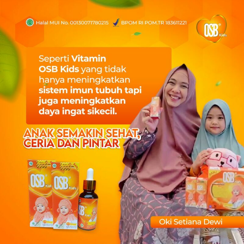 ( COD ) ORIGINAL  1 Box isi 2 Botol OSB Kids Original Vitamin Otak Anak OSB Omar Smart Brain Cair At