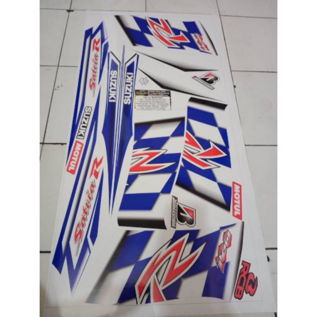 Striping variasi custom design Suzuki Satria R satria hiu