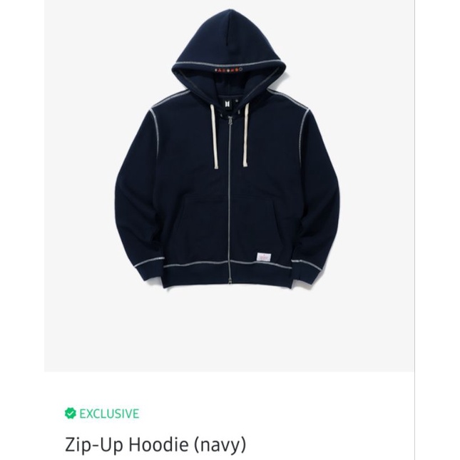 Zip Up Hoodie (Navy) PTD