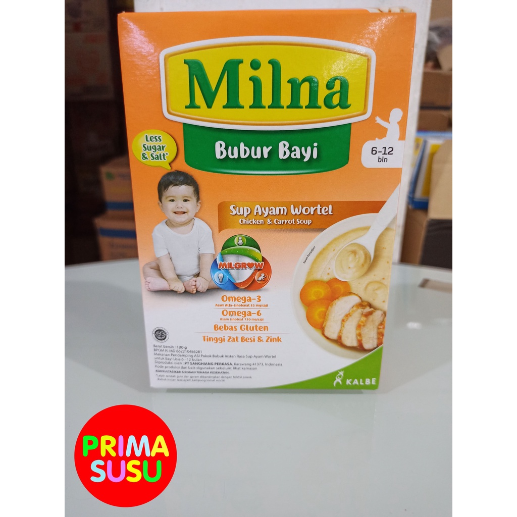 Milna Bubur Bayi Sup Ayam Wortel 6-12 120 GR