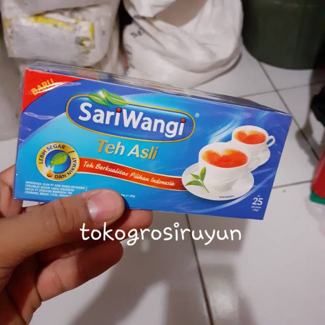 

Teh sariwangi isi 25 kantung teh dalam kantong teh celup SARIWANGI tokogrosiruyun