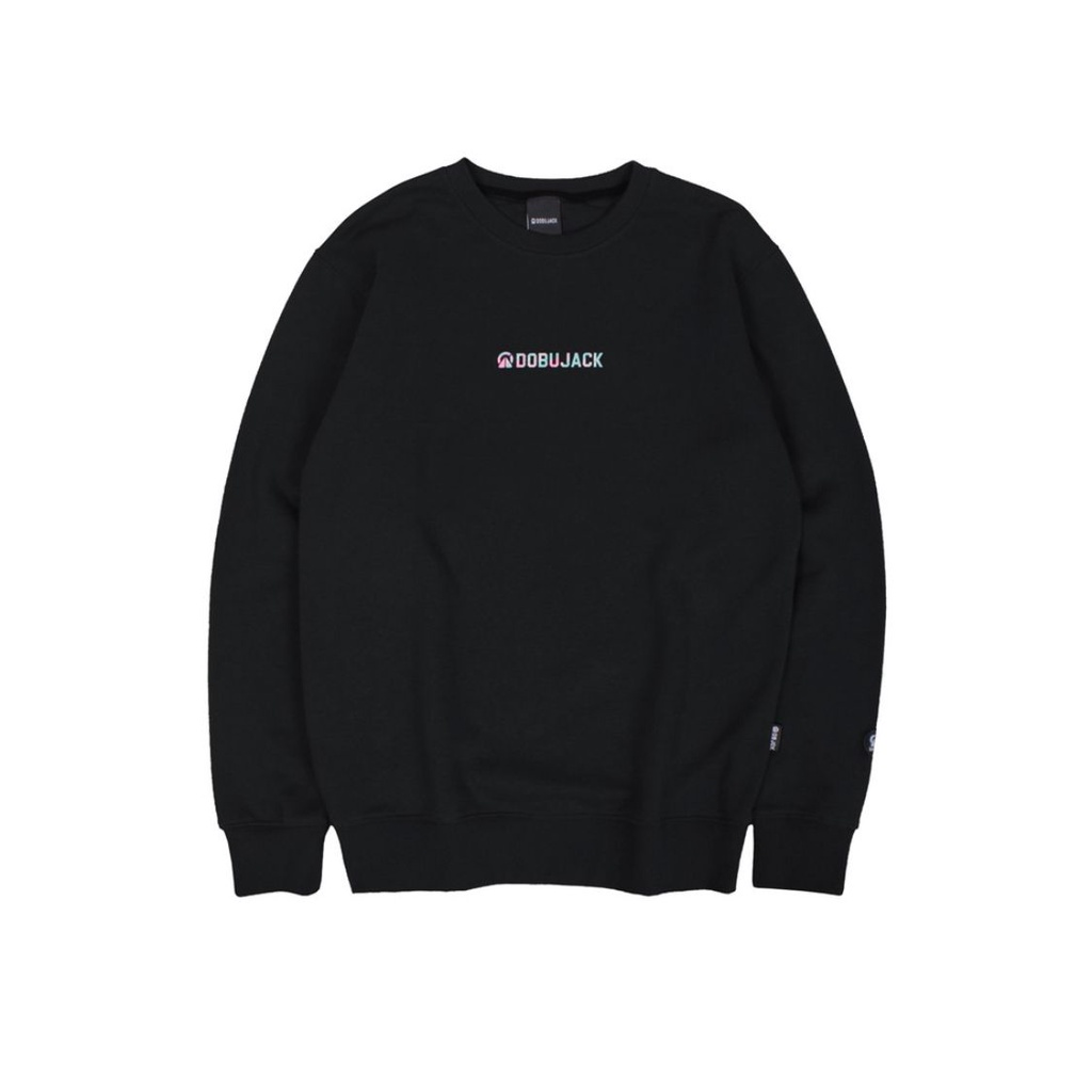 Crewneck Sweater Dobujack Little Logo Abstract Black Premium Quality