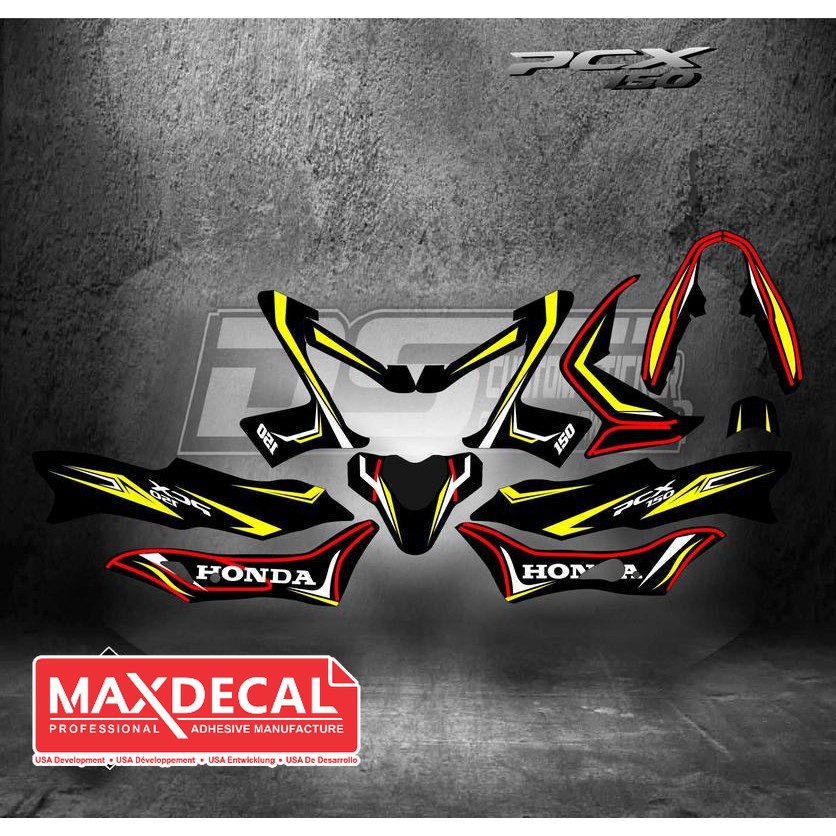 Decal PCX Hitam Simpel