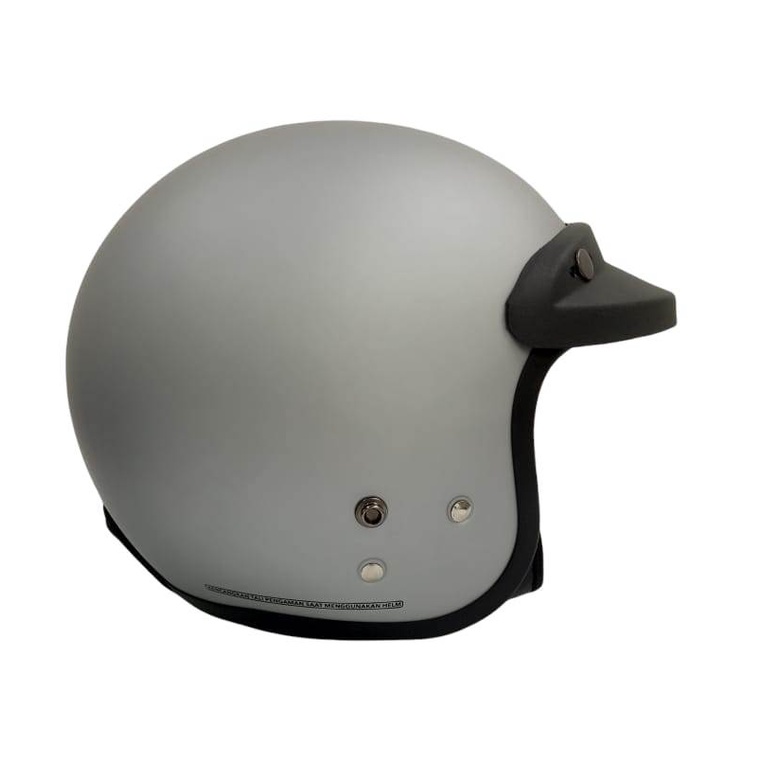 Helm Bogo / Helm Retro ANT IOZ Classico Silver Doff Tanpa Kaca