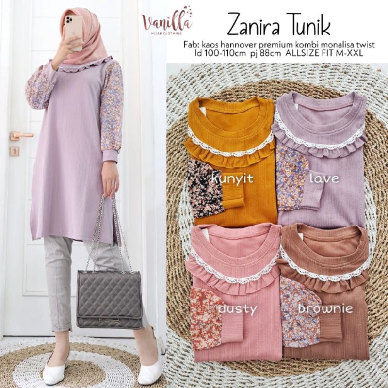 ZARRA TUNIC ORIGINAL VANILLA FASHION MURAH SOLO