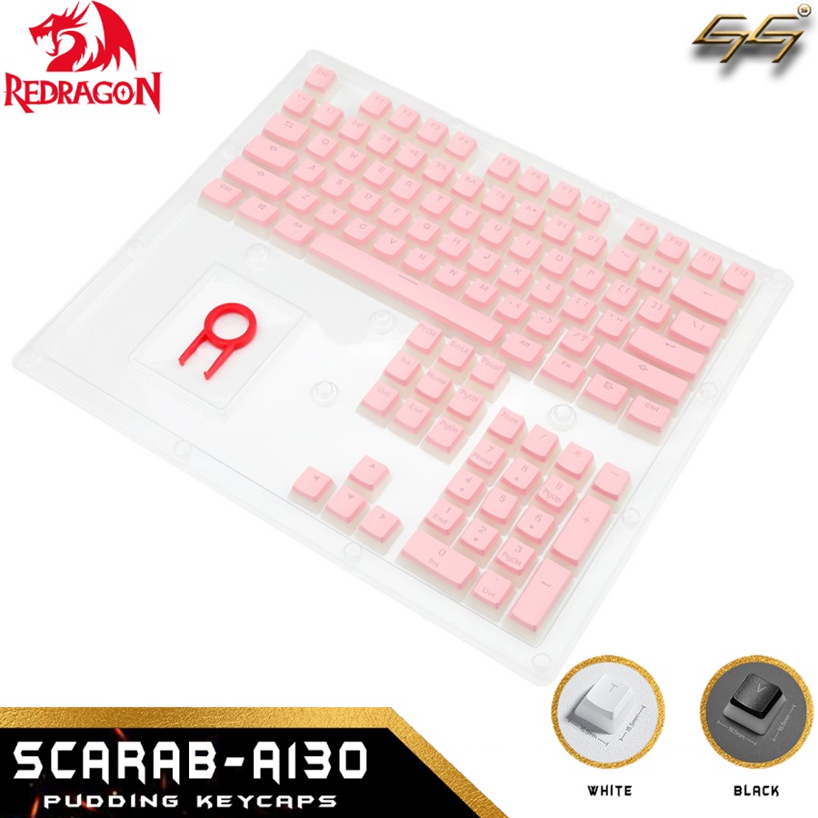 PBT Pudding Keycaps for Mechanical Keyboard Redragon SCARAB A130 Keycaps Pudding PBT