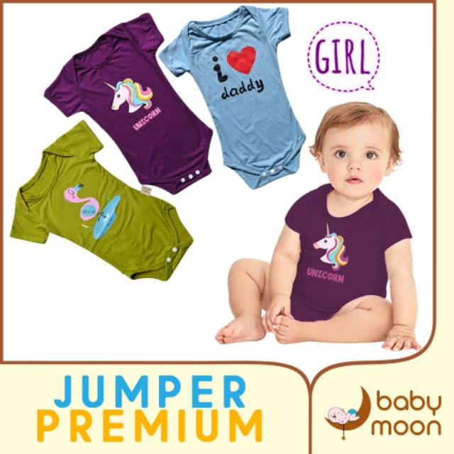 Jumper premium bayi Jumper premium bayi pakaian jumper bayi baby moon jumper pendek bayi Body Suit Satuan