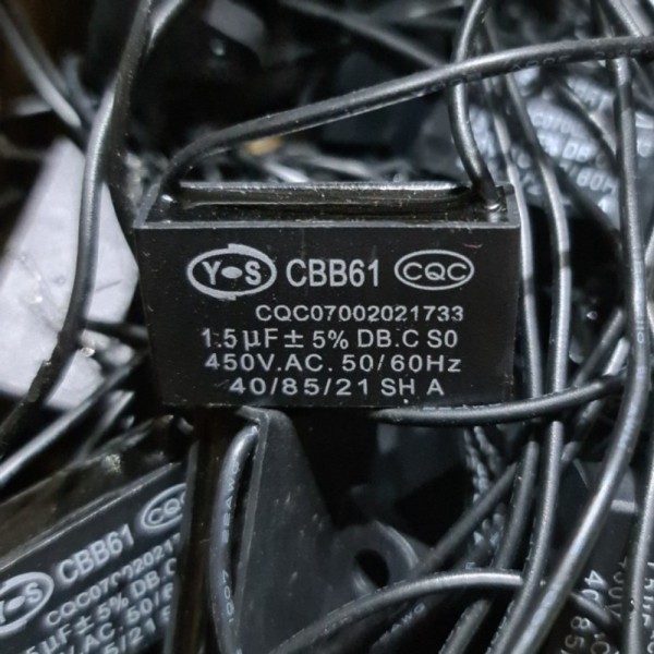 1.5uf 15uf 1.5 uf 400v 450v 400 v volt kapasitor kipas angin hexos JualMurah