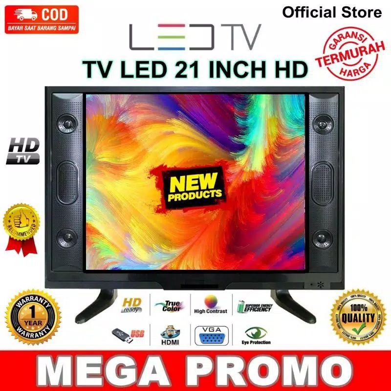 PROMO - DIGITAL TV LED 21 INCH BISA DVBT2-HDMI - VGA - ANTENA - AV GARANSI RESMI