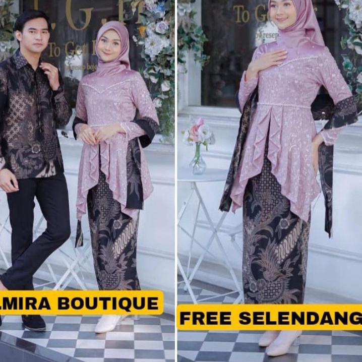 (BEST SELLER) Batik Couple Kebaya modern kebaya wisuda lamaran Baju tunangan Brukat